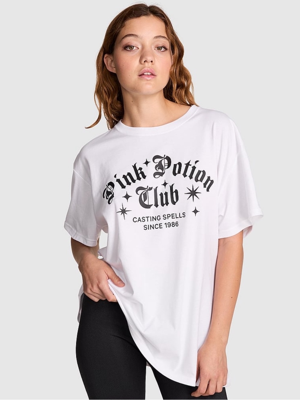 New Medium White VS PINK T Shirt Pink Potion Club 2025 Halloween Top